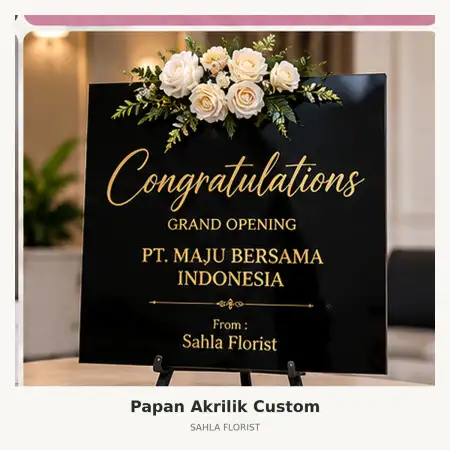 Papan Bunga Akrilik Supiori